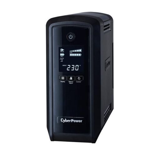 CyberPower PFC Sinewave 900VA Line Interactive Tower UPS, 540W, LCD Display, 2x UK Plug, 4x IEC, AVR Energy Saving CyberPower PFC Sinewave 900VA Line Interactive Tower UPS, 540W, LCD Display, 2x UK Plug, 4x IEC, AVR Energy Saving